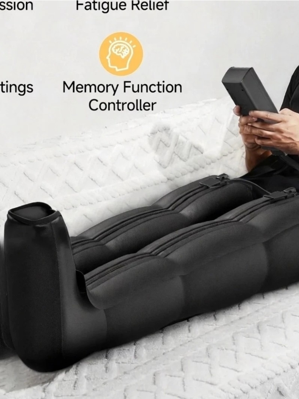 Black Leg Massager with Memory Controller - Unbranded